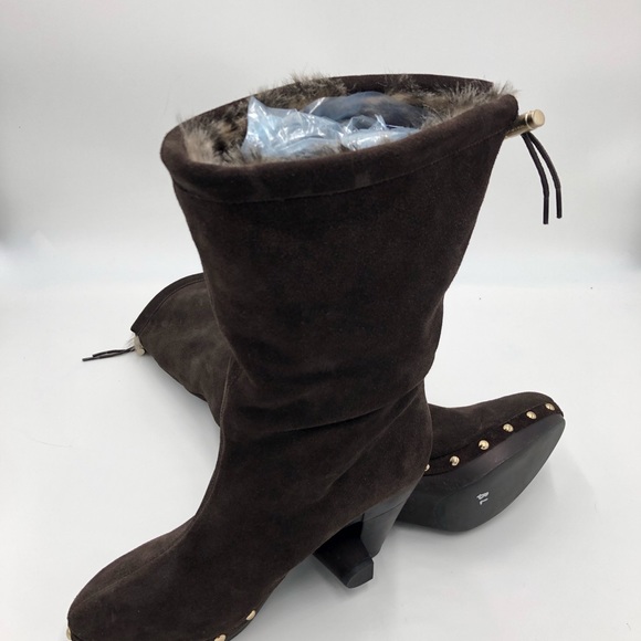 Michael Kors Sued and faux Fur lined Heel Boots - Picture 4 of 12